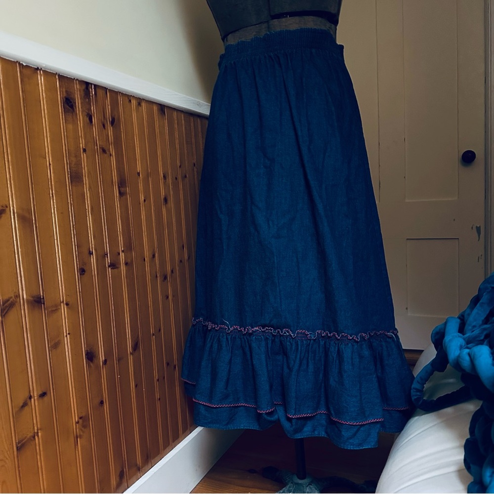 Vintage western wear denim skirt - Picture 5 of 8